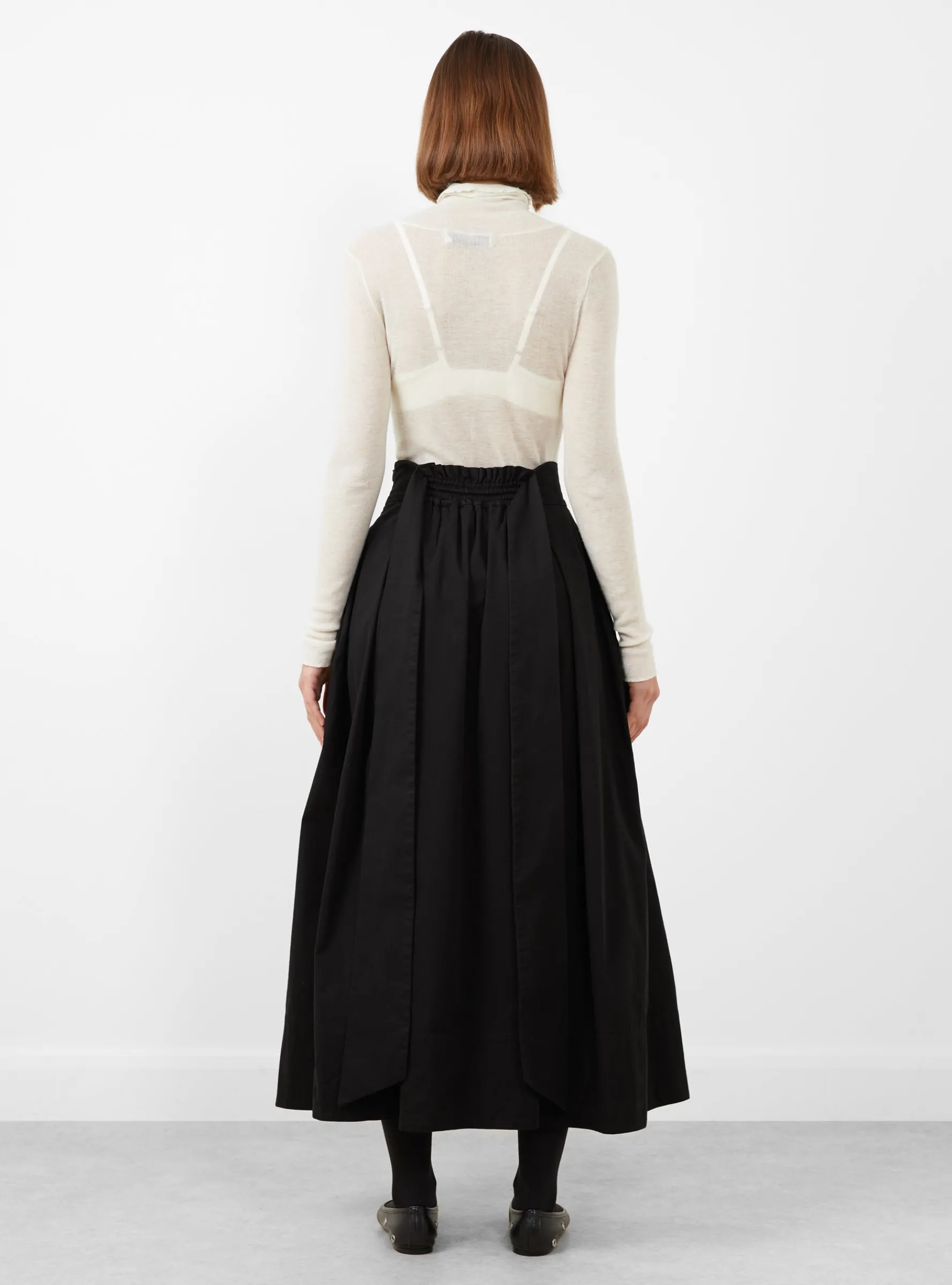 Smocked Tie Front Skirt Black<Modern Weaving Outlet
