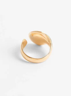 Soft Open Brass Concave Ring Gold Plated<Helena Rohner New