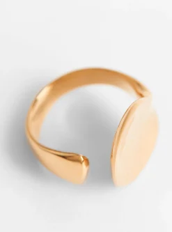 Soft Open Brass Concave Ring Gold Plated<Helena Rohner New