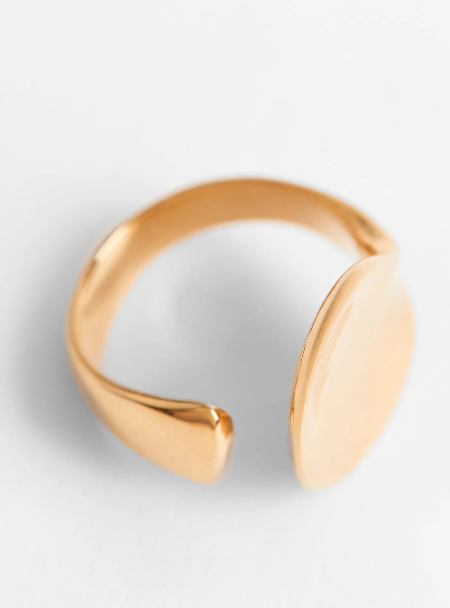 Soft Open Brass Concave Ring Gold Plated<Helena Rohner New