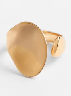 Soft Open Brass Concave Ring Gold Plated<Helena Rohner New