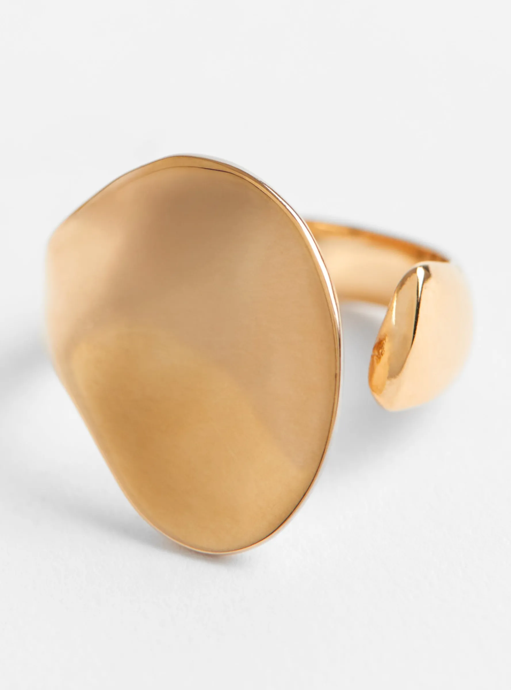 Soft Open Brass Concave Ring Gold Plated<Helena Rohner New
