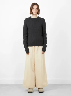 Soft Rib Crewneck Jumper Ink<Lauren Manoogian Online
