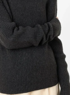 Soft Rib Crewneck Jumper Ink<Lauren Manoogian Online