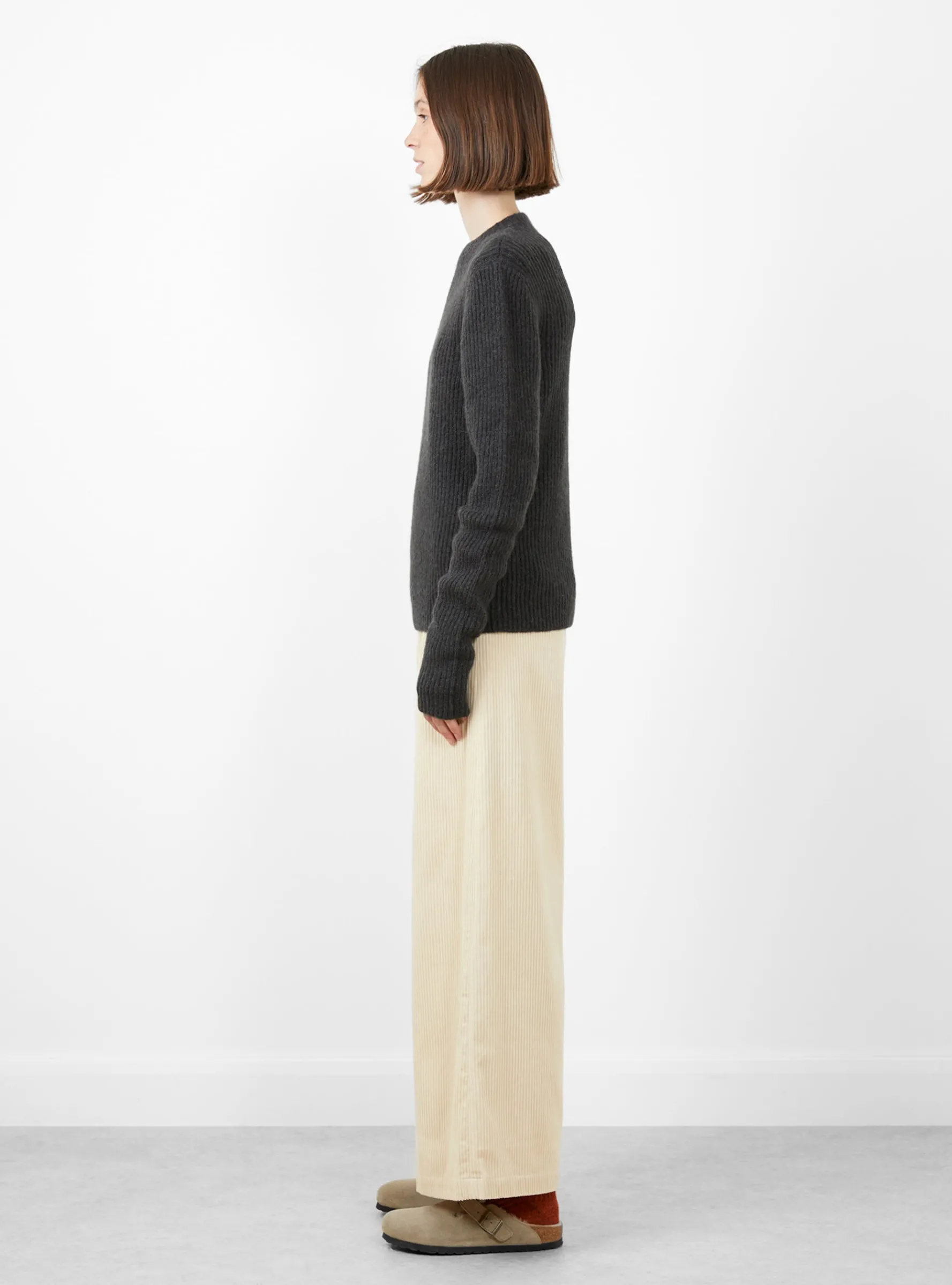 Soft Rib Crewneck Jumper Ink<Lauren Manoogian Online