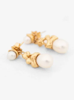 Sophia Drop Earrings 14k Gold-plated Bronze<Faris Fashion