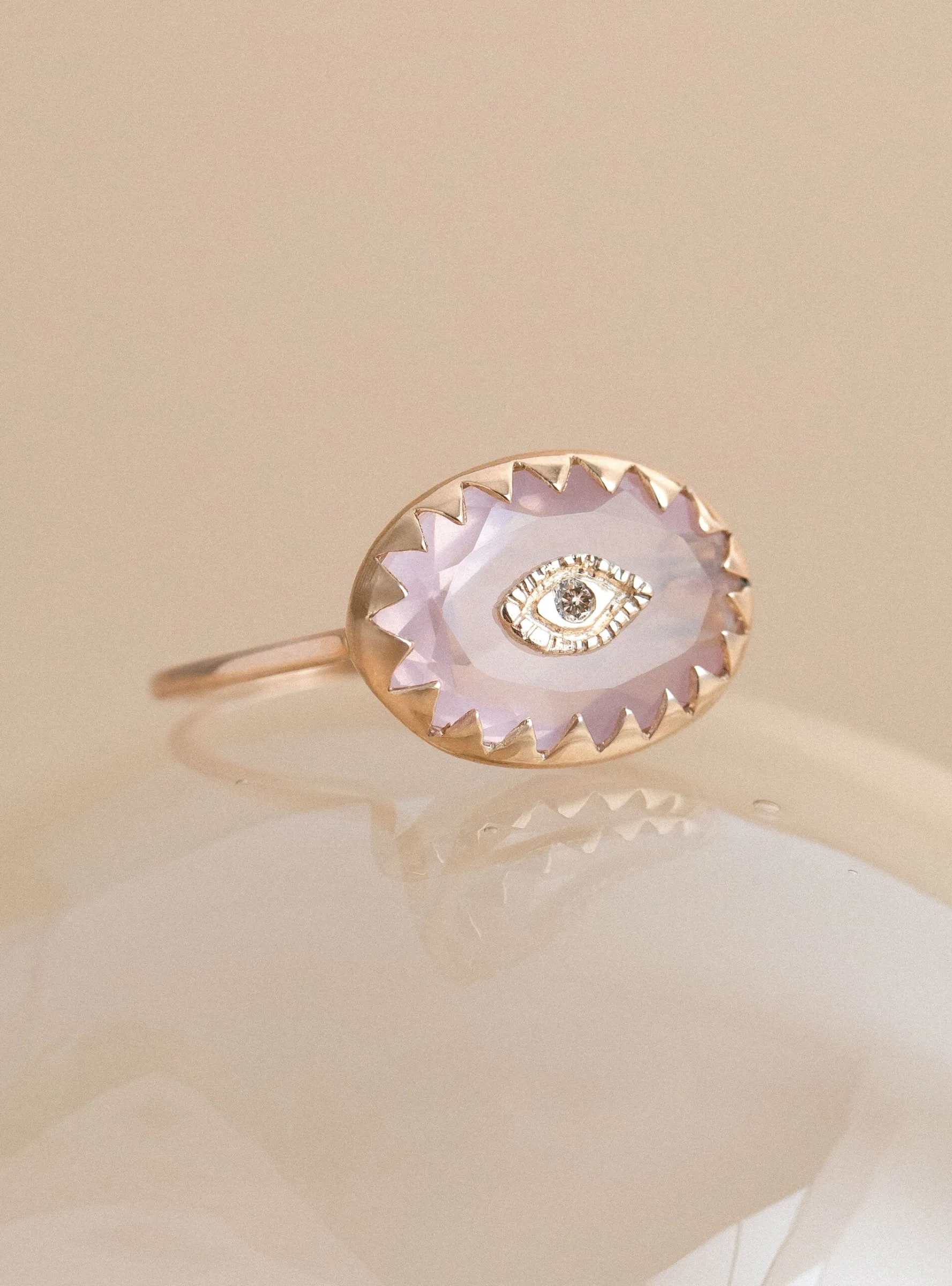 Souad Ring Pink Quartz<Pascale Monvoisin Hot