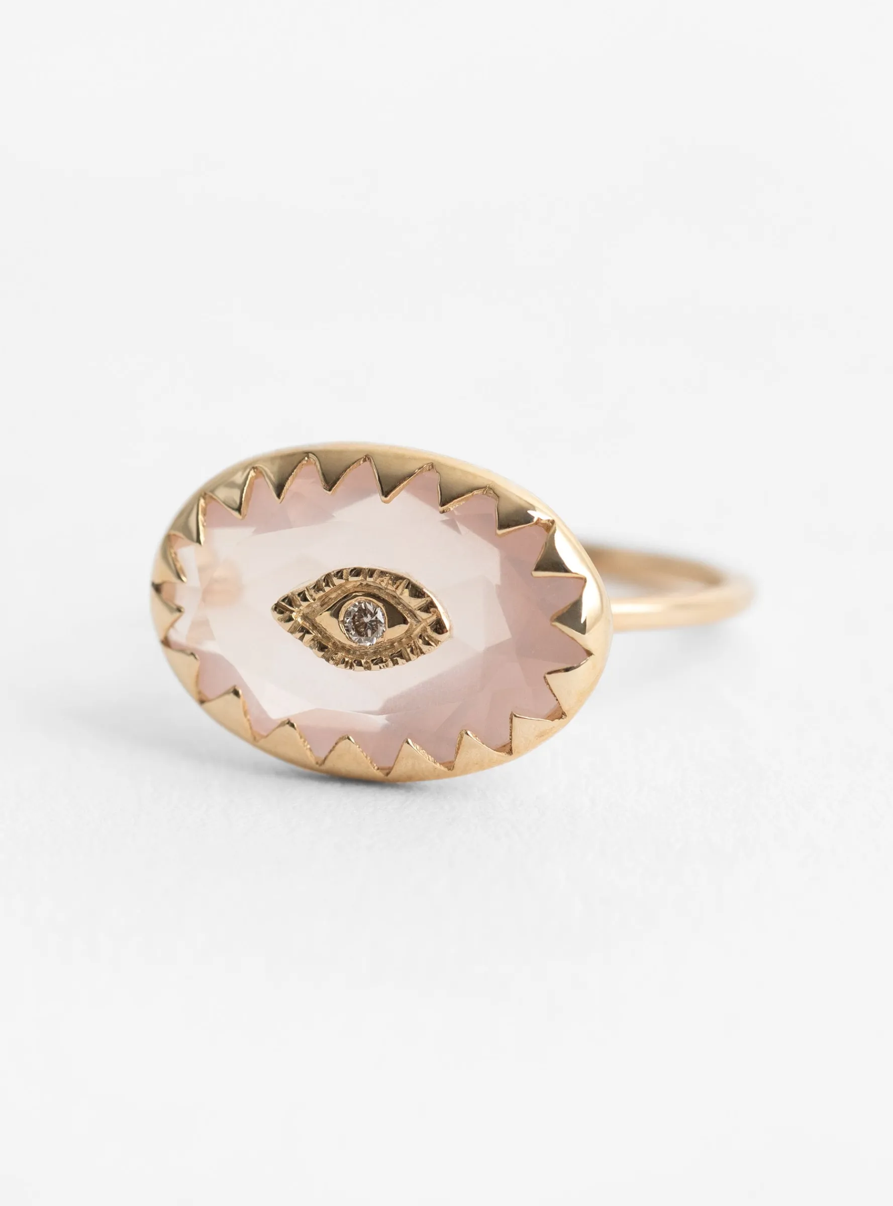 Souad Ring Pink Quartz<Pascale Monvoisin Hot