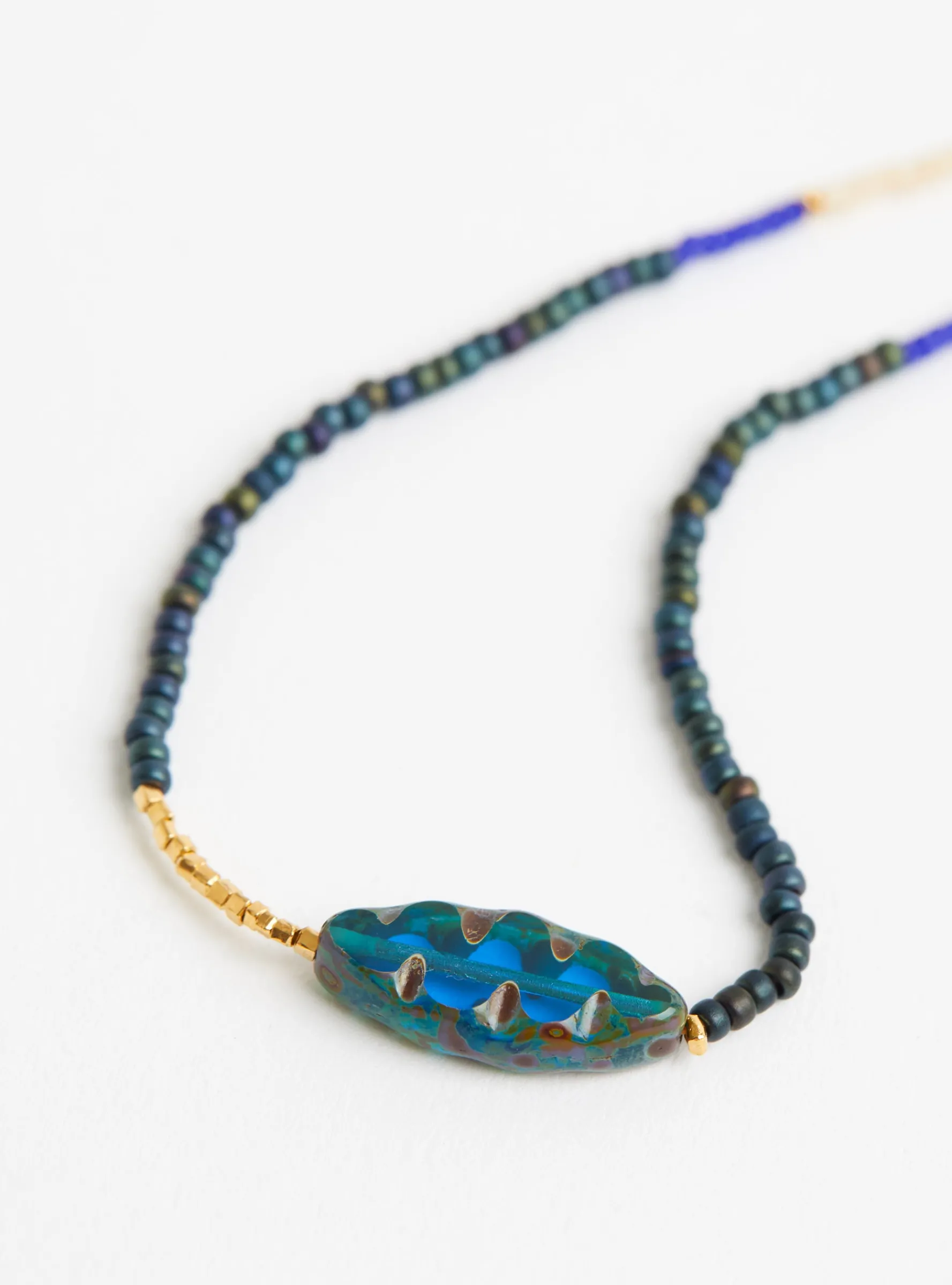 Spindle Bead Necklace Cobalt<Blythe Bruckner Sale