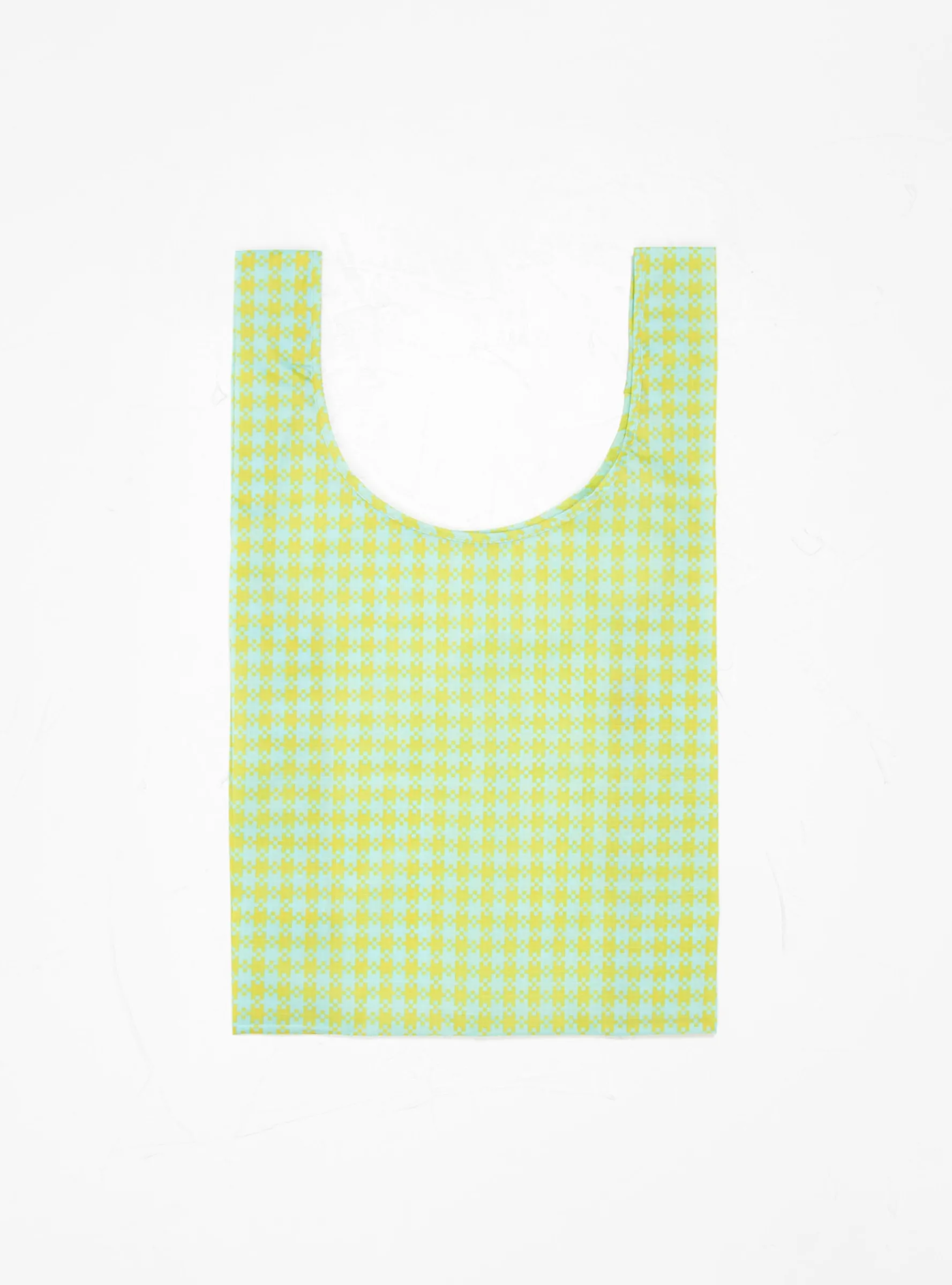 Standard Tote Bag Mint Green Pixel Gingham<BAGGU Hot