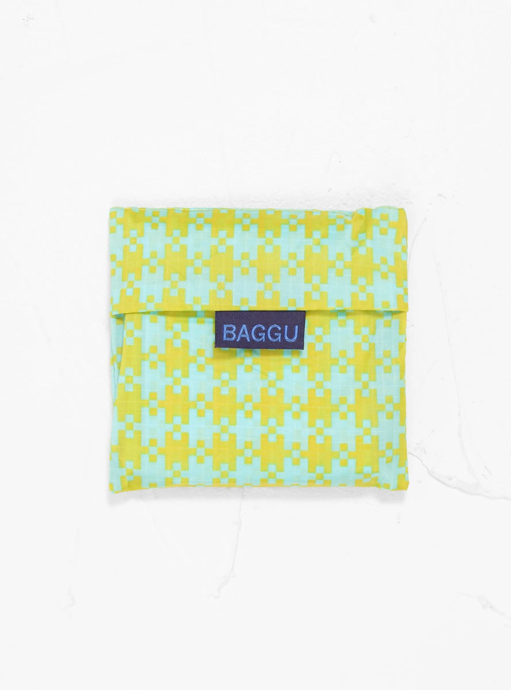Standard Tote Bag Mint Green Pixel Gingham<BAGGU Hot