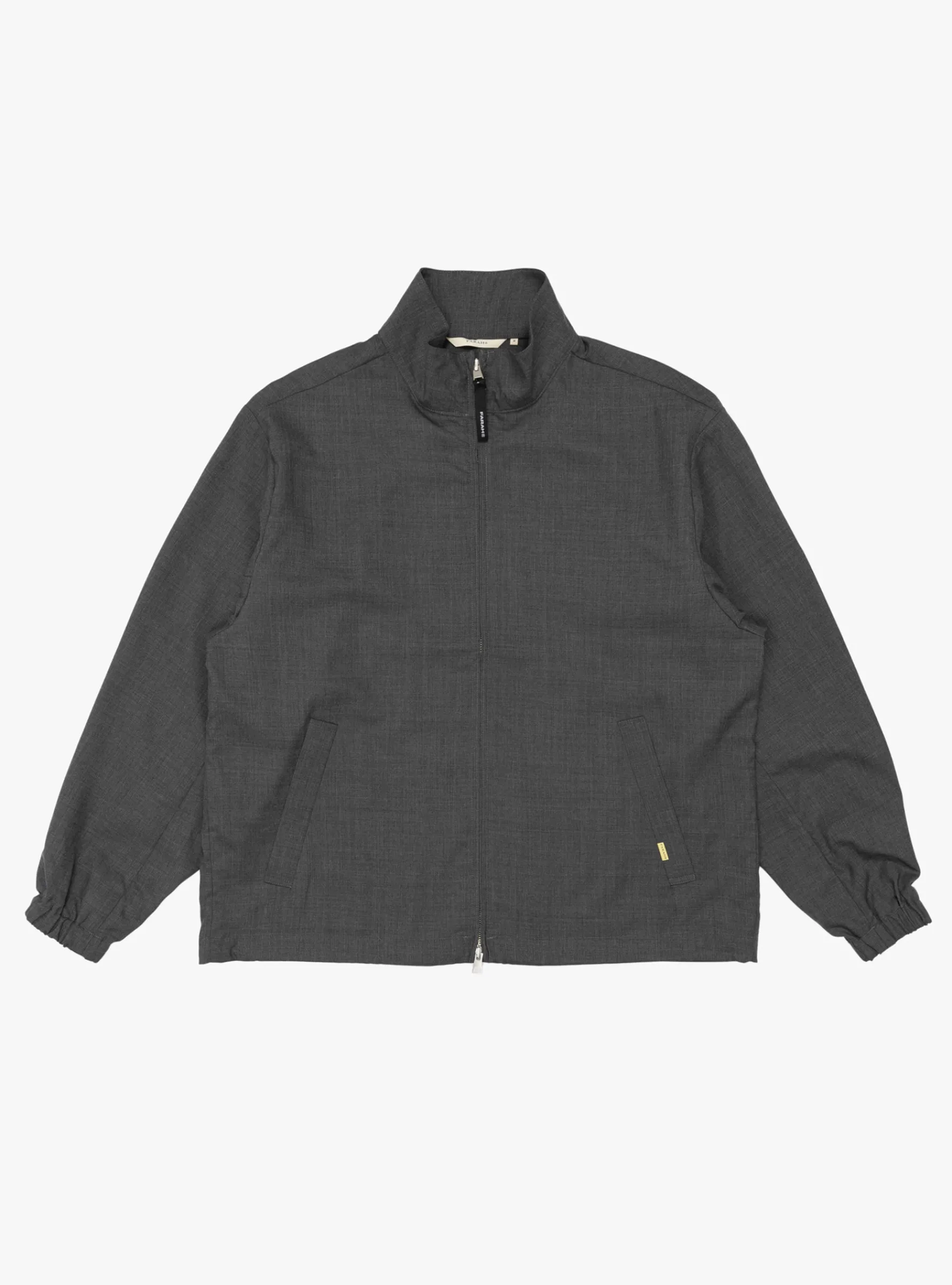 Stand Collar Zip Up Blouson Charcoal Grey<Farah Japan New