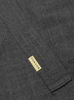 Stand Collar Zip Up Blouson Charcoal Grey<Farah Japan New