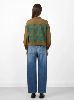 Stitch Garden Top Khaki<Minä Perhonen Fashion