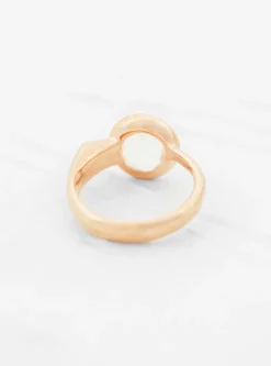 Stone Rock Crystal Gold Plated Ring<Helena Rohner New