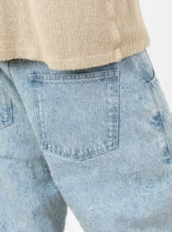 Straight Cut Jeans Light Blue Punch Out<mfpen Online