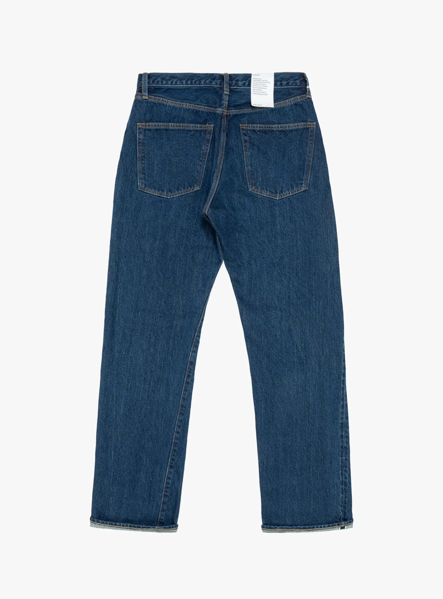 Straight 5 Pocket Pants Dark Blue Damage<CIOTA Fashion