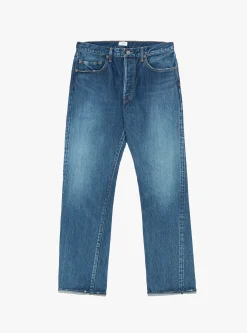 Straight 5 Pocket Pants Medium Dark Blue Damage<CIOTA Hot
