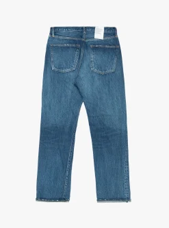 Straight 5 Pocket Pants Medium Dark Blue Damage<CIOTA Hot