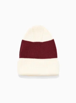 Stripe Beanie Burgundy<The English Difference New