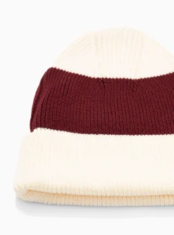 Stripe Beanie Burgundy<The English Difference New
