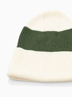 Stripe Beanie Green<The English Difference Fashion