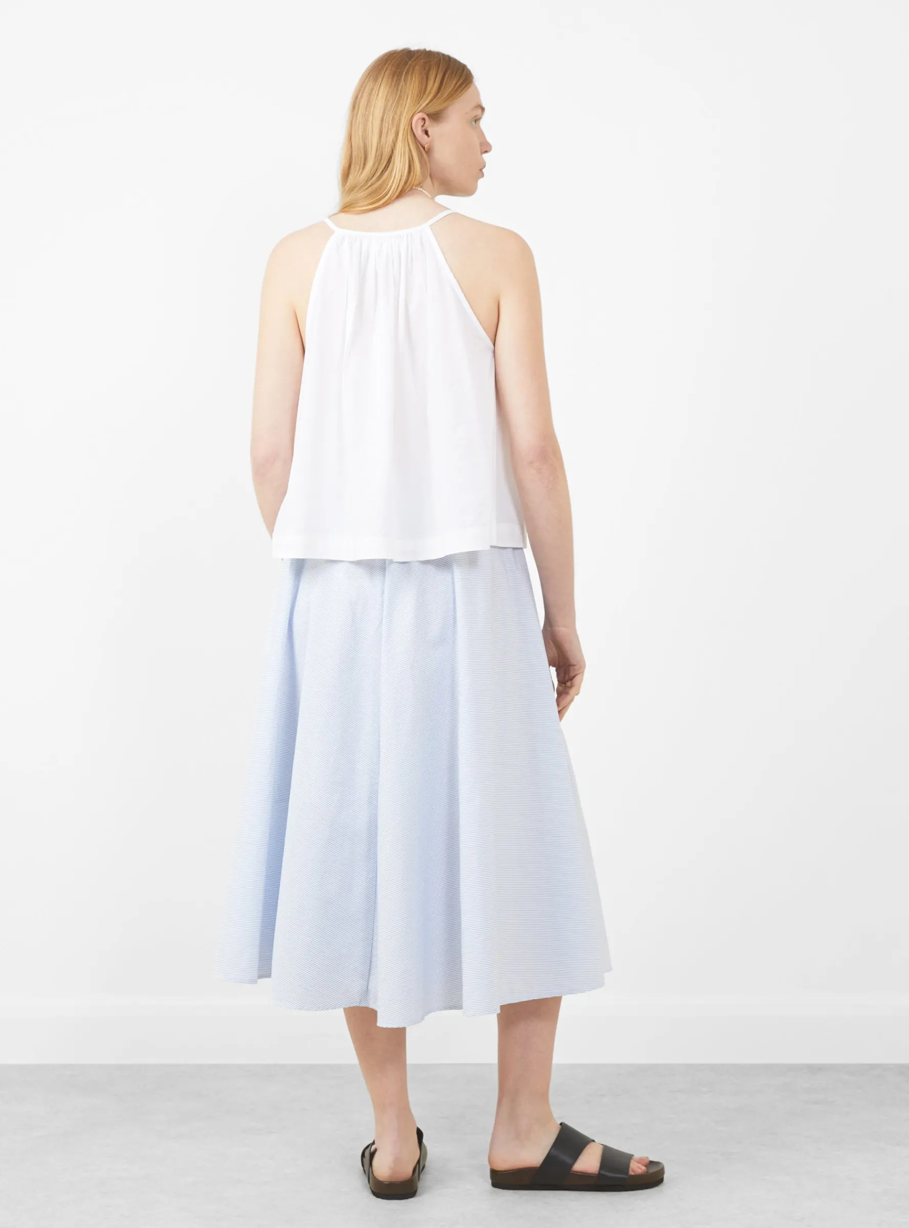 Stripe Circular Skirt Sax<nanamica Best