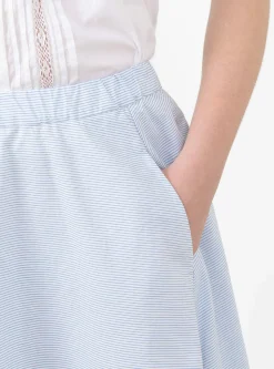 Stripe Circular Skirt Sax<nanamica Best