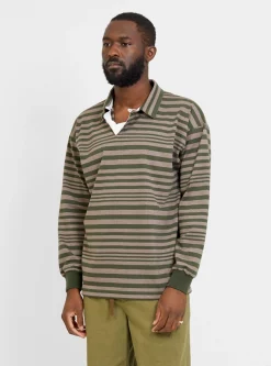 Stripe Rugby Shirt Brown & Olive<Drop Out Sports Discount