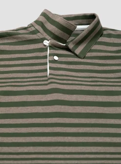 Stripe Rugby Shirt Brown & Olive<Drop Out Sports Discount