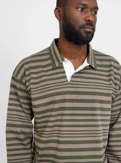 Stripe Rugby Shirt Brown & Olive<Drop Out Sports Discount