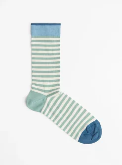 Stripe Socks Sea<Bonne Maison Discount