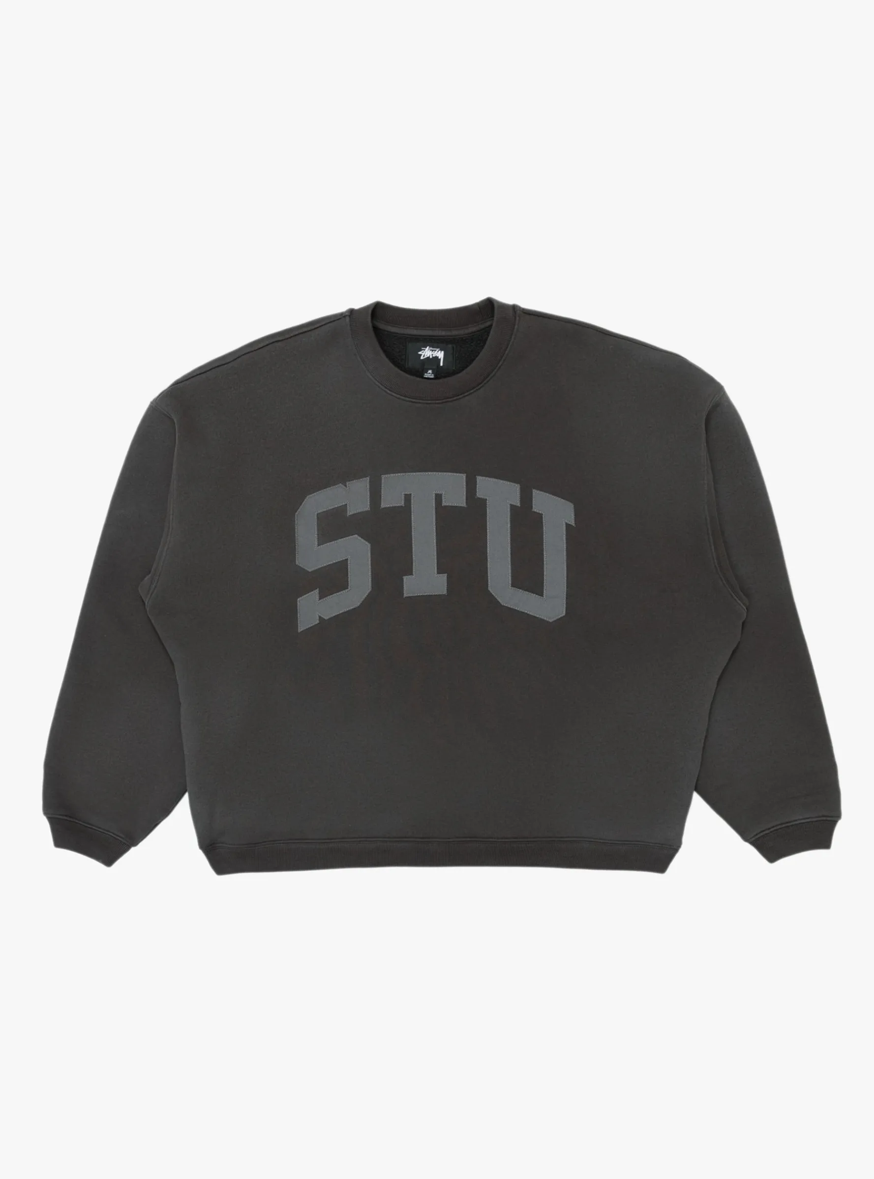 STU Applique Crew Black<Stüssy Discount