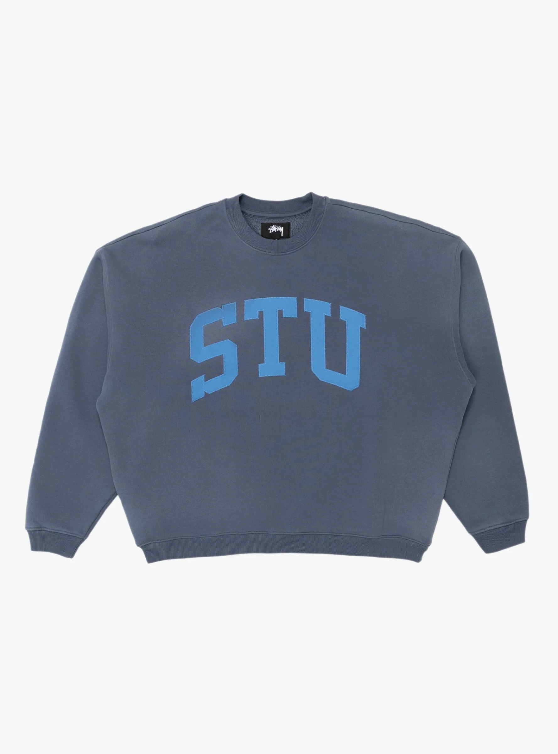 STU Applique Crew Blue<Stüssy Fashion