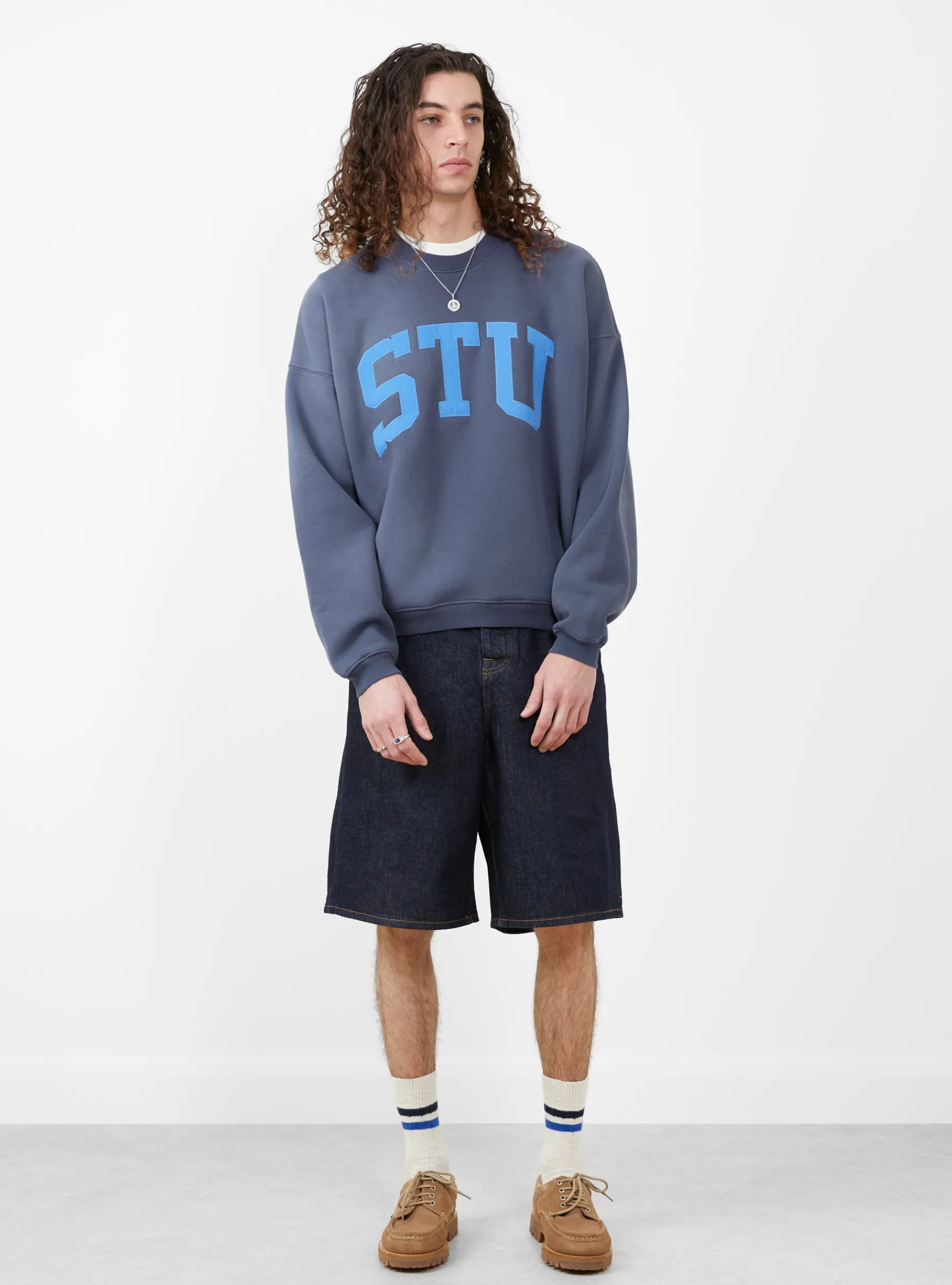 STU Applique Crew Orange<Stüssy Discount