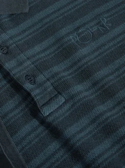 Surf Polo Shirt Neptune Blue Stripe<Polar Skate Co. Online