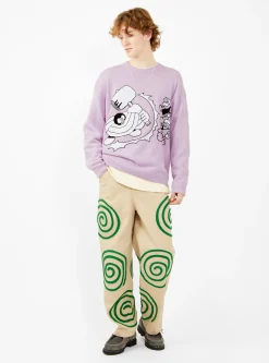 Swirls Twill Trousers Khaki<Brain Dead New