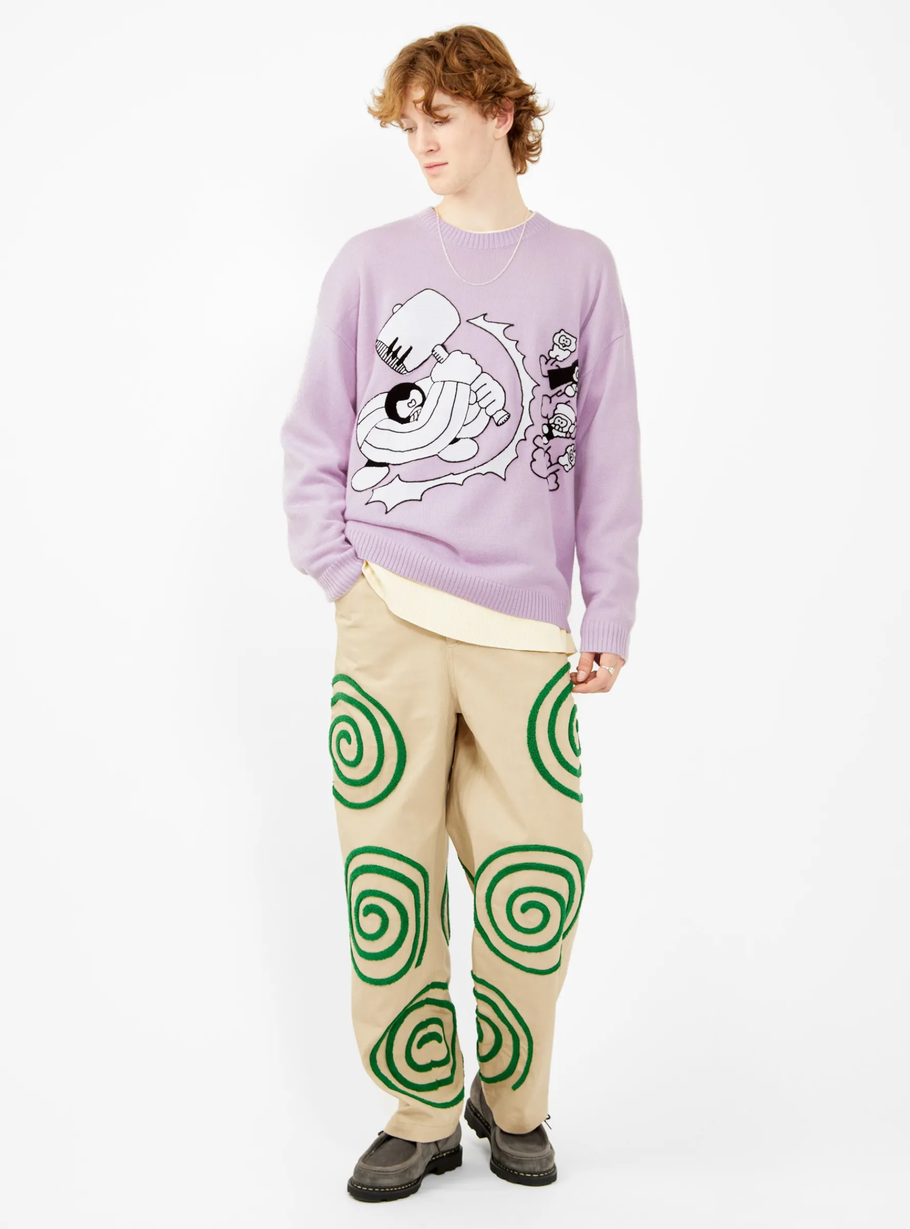 Swirls Twill Trousers Khaki<Brain Dead New
