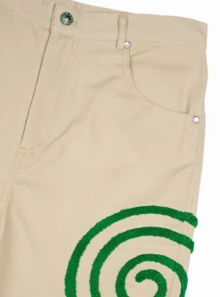 Swirls Twill Trousers Khaki<Brain Dead New