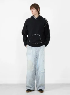 SWT Knit Marionette Hoodie Black<Kapital Outlet