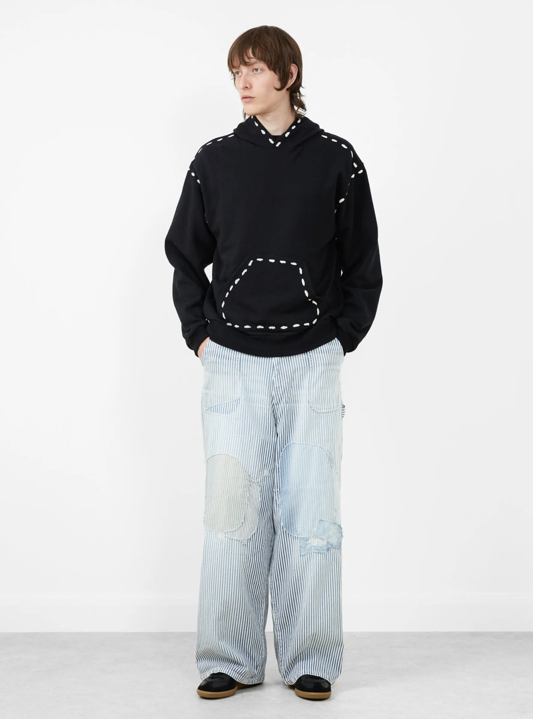 SWT Knit Marionette Hoodie Black<Kapital Outlet