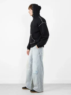 SWT Knit Marionette Hoodie Black<Kapital Outlet