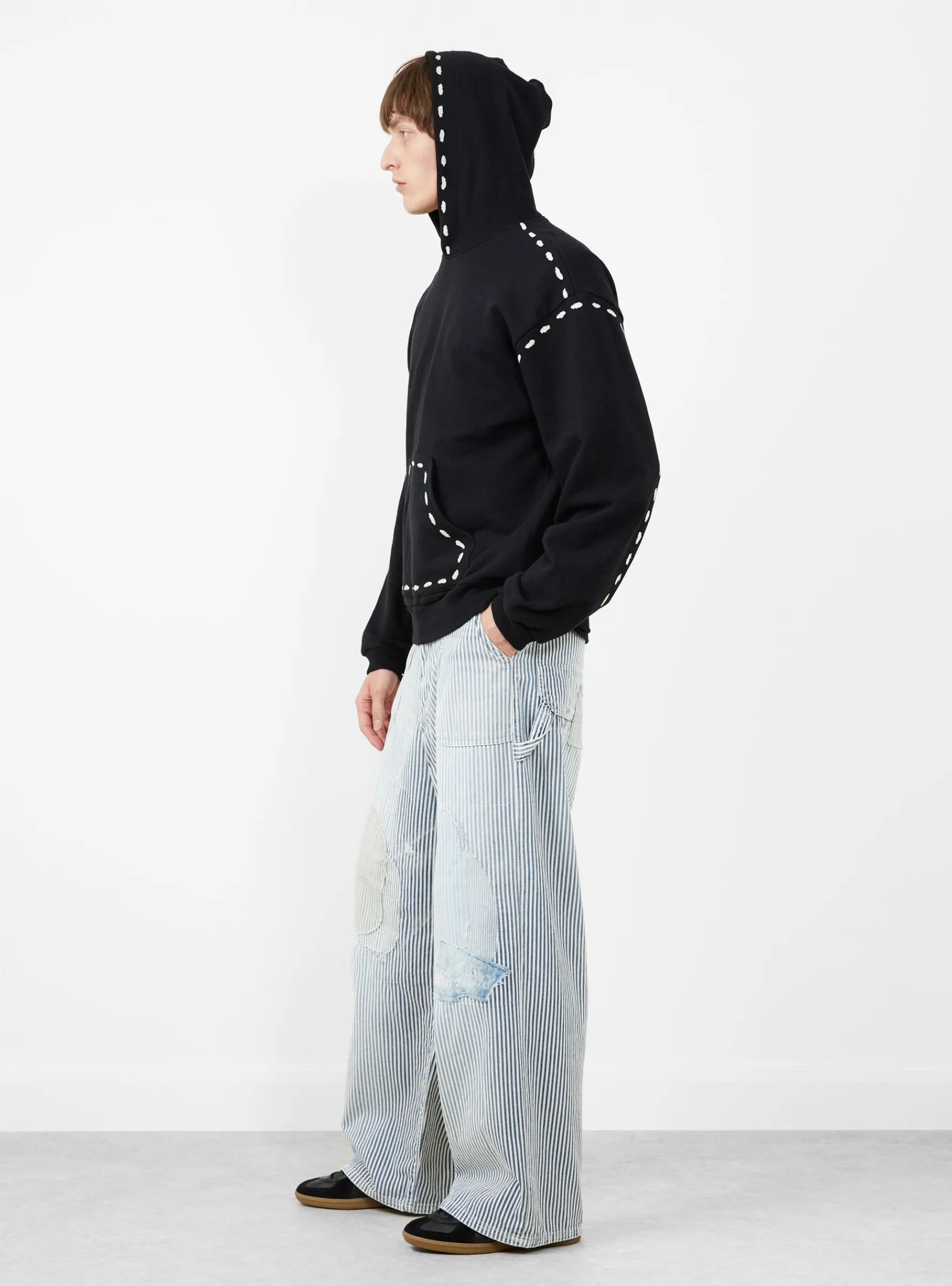 SWT Knit Marionette Hoodie Black<Kapital Outlet