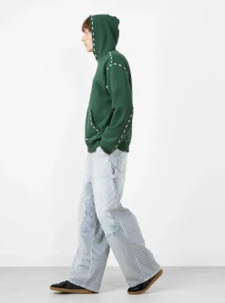 SWT Knit Marionette Hoodie Green<Kapital Best