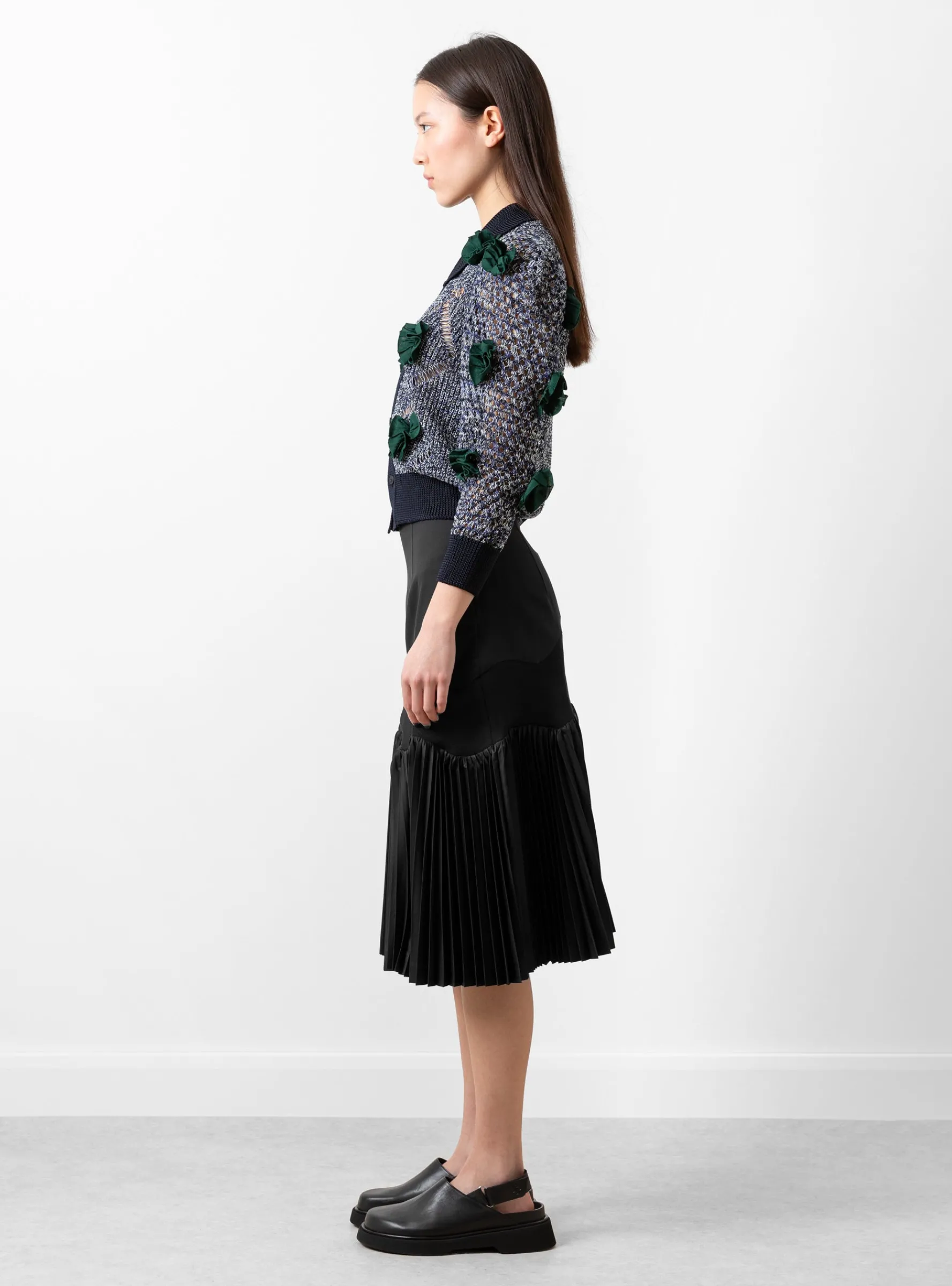 Taffeta Pleats Skirt Black<TOGA PULLA Hot