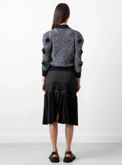 Taffeta Pleats Skirt Black<TOGA PULLA Hot