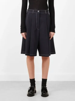 Tailoring Stitched Bermuda Navy<Cordera Clearance