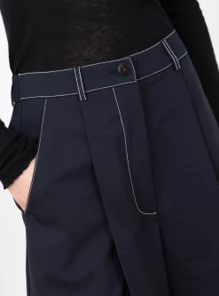 Tailoring Stitched Bermuda Navy<Cordera Clearance