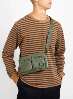 TANKER Clip Shoulder Bag Sage Green<Porter Yoshida & Co. New