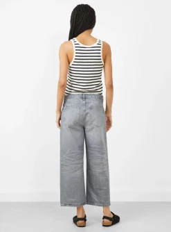 Taylor Cropped Jeans Worn Light Grey<Skall Studio Sale